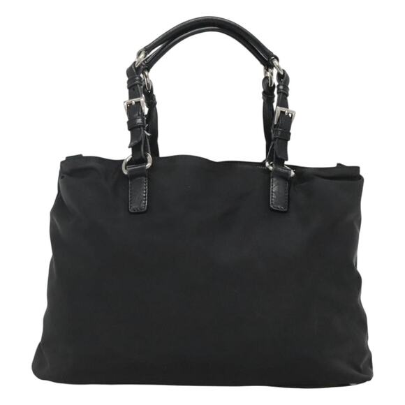 PRADA Tote Bag Nylon Black Silver - Picture 3 of 13